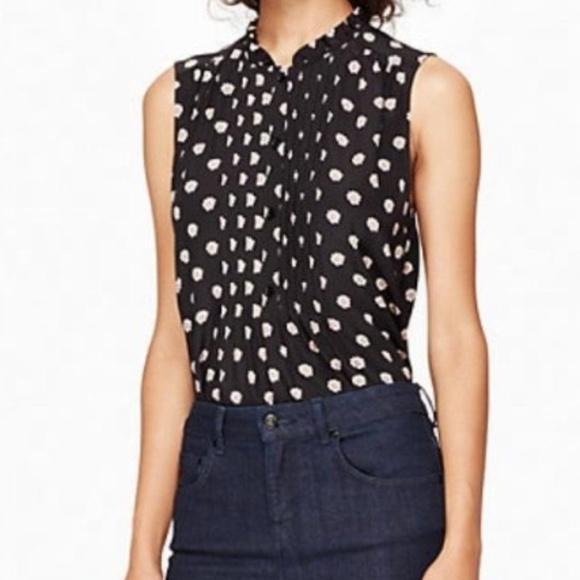 kate spade Tops - Final PriceKate Spade Silk Ditsy Sleeveless Blouse